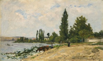 Landscape with Cattle by Hippolyte Camille Delpy (French, 1842 - 1910)