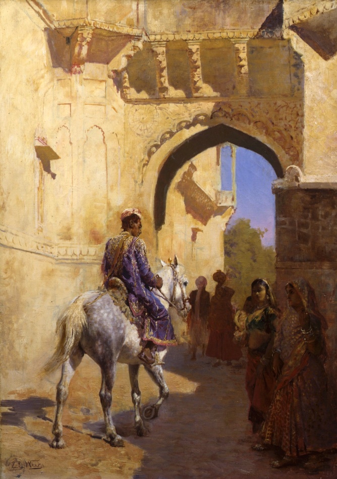 A Street Scene in India, c. 1884-1889 by Edwin Lord Weeks (American, 1849 - 1903)