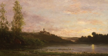 La Seine à Herblay, Le Matin, c. 1874 by Charles François Daubigny (French, 1817 - 1878)
