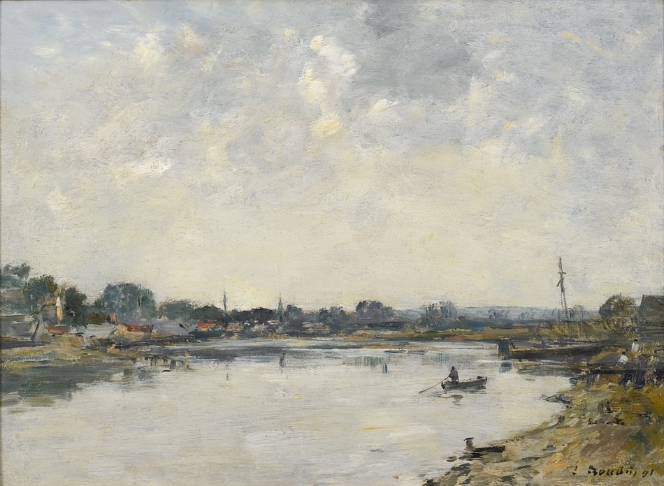 La Somme à Saint-Valéry-sur-Somme, 1891 by Eugène Boudin (French, 1824 - 1898)