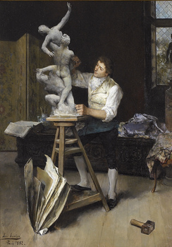 The Sculptor, 1882 by Luis Jiménez y Aranda (Spanish, 1845 - 1928)