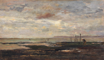Marée Basse (Villerville) (Low Tide, Villerville), circa 1875-76 by Charles François Daubigny (French, 1817 - 1878)