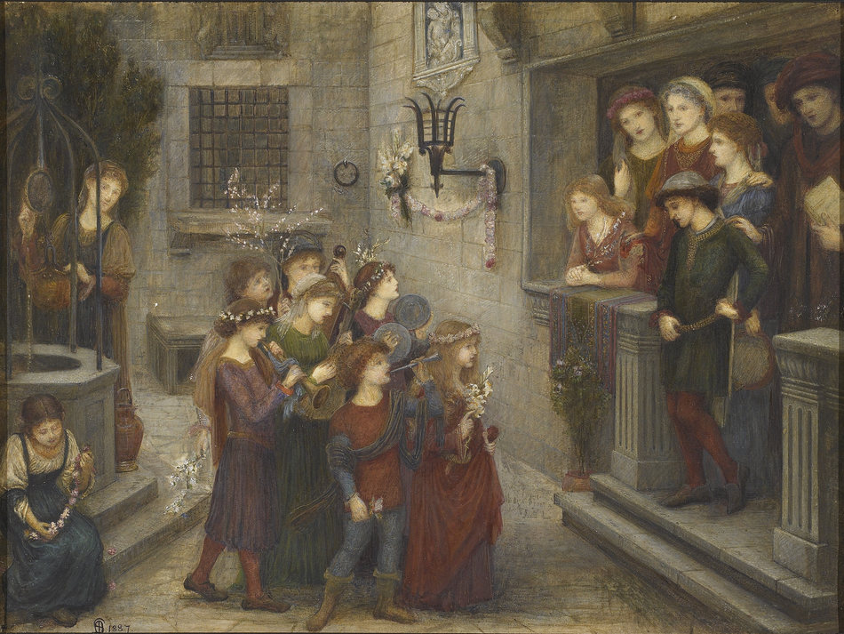 A May Feast at the house of Folco Portinari, 1274, 1887 by Marie Spartali-Stillman (British, 1844 - 1927)