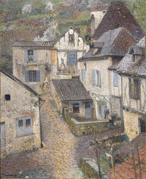 Saint-Cirq-Lapopie, View from the Artist’s Studio, Circa 1930 by Henri Martin (French, 1860 - 1943)