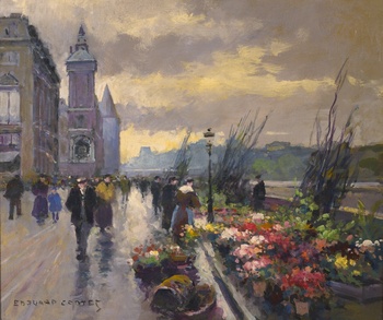 Quai aux fleurs (Quai de l'Horloge) by Edouard-Léon Cortès (French, 1882 - 1969)
