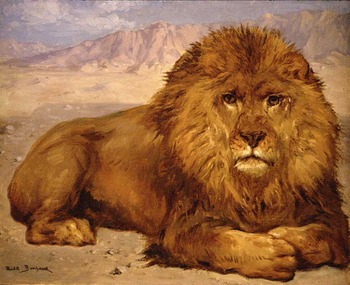 Lion at Rest, c. 1877-80 by Rosa Bonheur (French, 1822 - 1899)