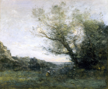 Souvenir d'Italie. La Cueillette, c. 1865-70 by Jean-Baptiste-Camille Corot (French, 1796 - 1875)