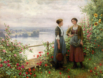 Sur la Terrasse by Daniel Ridgway Knight (American, 1839 - 1924)