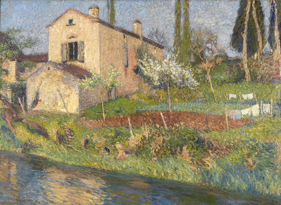 La Maison de Marie-Louise au Printemps à la Bastide-du-Vert by Henri Martin (French, 1860 - 1943)