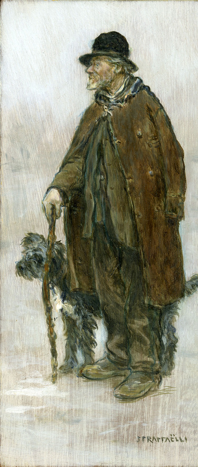 Le Cantonnier et son chien by Jean-François Raffaëlli (French, 1850 - 1924)