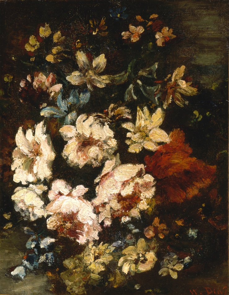 Jeté de fleurs sur un fond paysager by Narcisse Virgile Diaz de la Pena (French, 1807 - 1876)