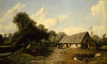 The Barnyard, 1843 by Jules Dupré (French, 1811 - 1869)