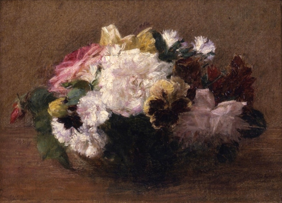 Spring Flowers in a bowl by Victoria Dubourg Fantin-Latour (French, 1840 - 1926)