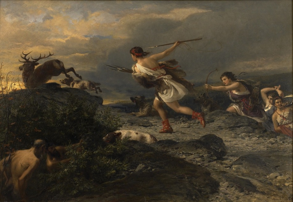 Diana the Huntress, c. 1870 by Nikolaus Baur (German, 1816 - 1879)