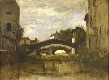 Lavandières sous les ponts by Léon Richet (French, 1847 - 1907)