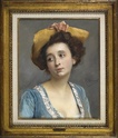 La Belle en Bleu by Gustave Jean Jacquet (French, 1846 - 1909)