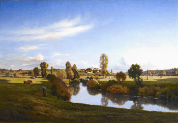 La Saône dans la prairie de Jonvelle, 1900 by Jean Ferdinand Monchablon (French, 1855 - 1904)