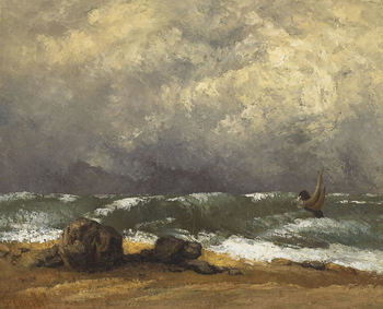 Channel Coast in Stormy Weather, 1869-70 by Gustave Courbet (French, 1819 - 1877)