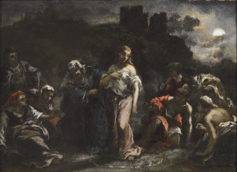 Scène d’Incantation (La Sorcière) (Incantation scene, the Sorceress), 1852 by Narcisse Virgile Diaz de la Pena (French, 1807 - 1876)