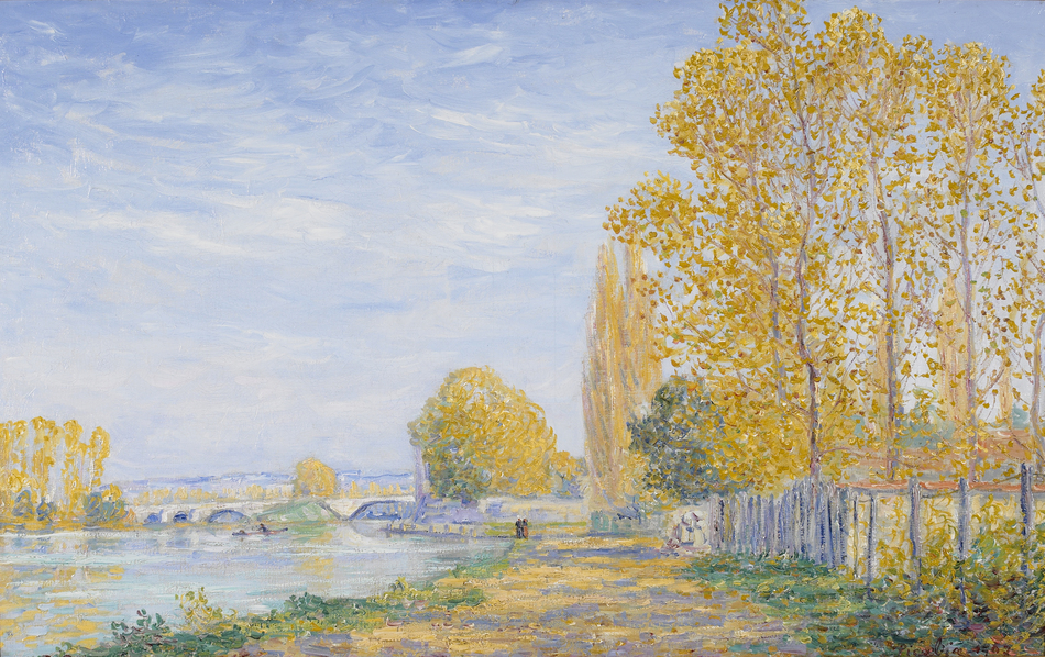 Bords de l’Yonne en automne, Effet de soleil (Banks of the Yonne in Autumn, sunlight effect), 1907 by Francis Picabia (French, 1878 - 1953)