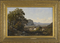 Village in the Auvergne, France by Léon François Antoine Fleury (French, 1804 - 1858)