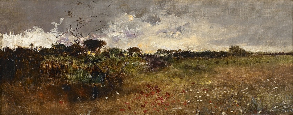 Heath Landscape by Salvador Sanchez Barbudo (Spanish, 1857 - 1917)